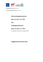 Tätigkeitsbericht 2018/2019  von Überwachungskommission und Prüfungskommission